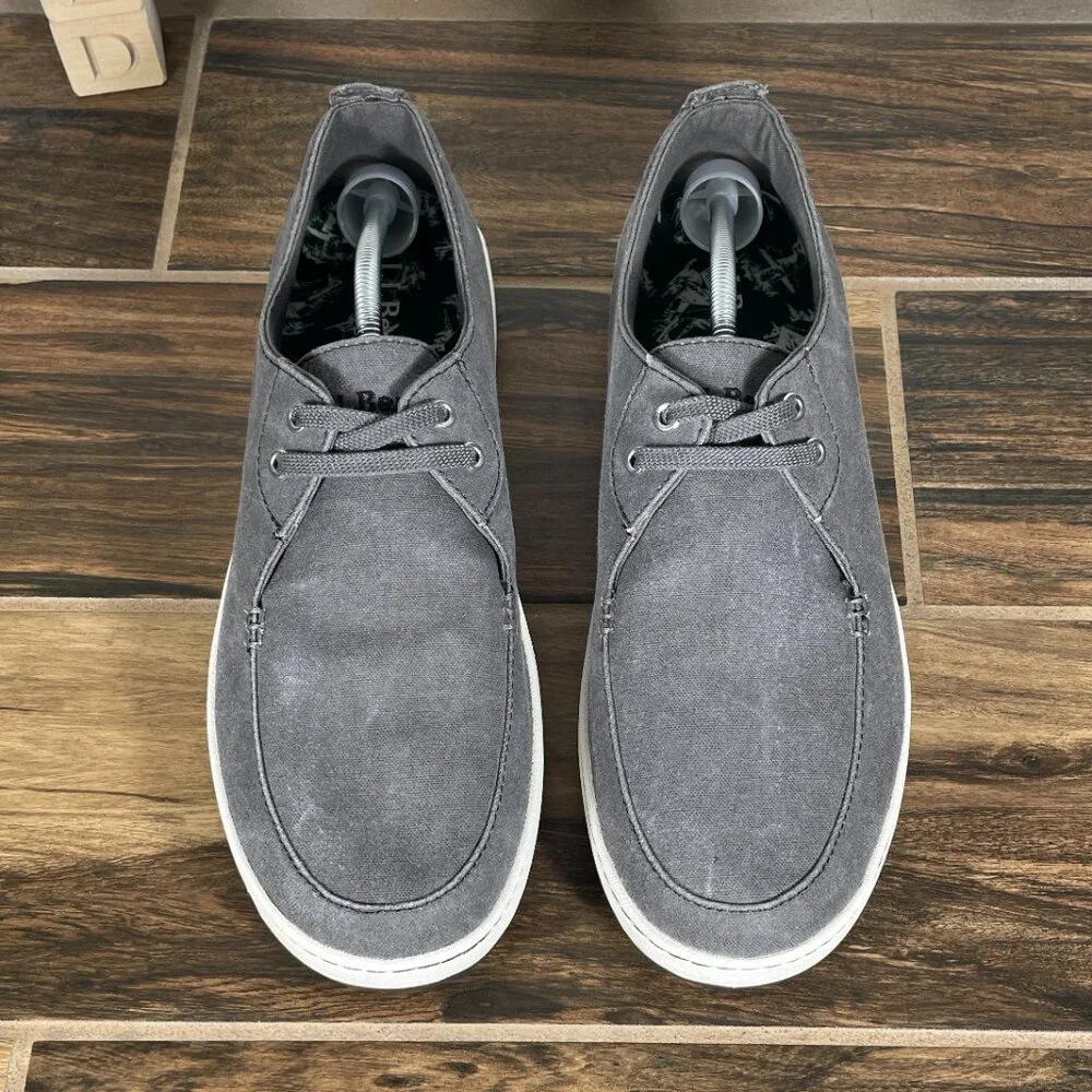 LL Bean Campside 2 Eye Boat Shoes Mens Size 13 Gray Casual Lace Up Low Tops
